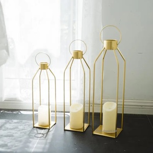 Juego de 3 farolillos de velas de Metal de Color dorado, diseño de alambre único, la mejor forma para el hogar, jardín, colgante decorativo para mesa de Navidad - Product Image 4
