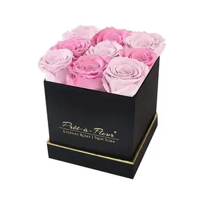 Lennox Large <b>Black</b> <b>Gift</b> <b>Box</b> Square Shape Preserved for Valentine's Day Occasions - Product Image 1
