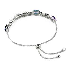 Jeulia Custom Birthstone <b>Infinity</b> <b>Bracelet</b> Five Gemstone Sterling Silver Fine Charm <b>Bracelet</b> - Product Image 3