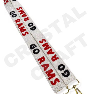 Go Pels Sangle perlée pour sac à main Sangles de sac en perles de rocaille en or blanc personnalisées Sangle perlée personnalisée pour sacs - Product Image 4