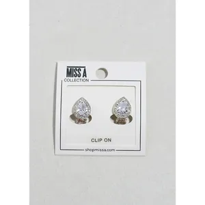 Aretes de Clip con Forma de Lágrima Geométrica A3shop, Aretes Colgantes de Cobre Chapado en Oro, Estilo Moderno para Regalo - Product Image 3