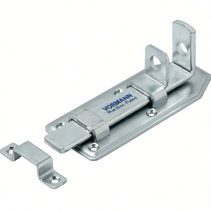 VORMANN Blue Zinc-Plated Steel Door Lock Bolt 160mm Length 65mm Width Straight with Loop for <b>Storage</b> <b>Lockers</b> - Product Image 3