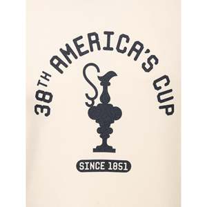 Felpa con cappuccio America's Cup 38 SINCE1851 color bianco sporco - Product Image 3