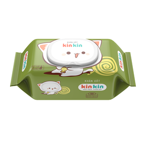 100 pièces de lingettes humides Kinkin non tissées d'hygiène écologique pour bébés fabriquées au Vietnam lingettes nettoyantes pour bébés - Product Image 4