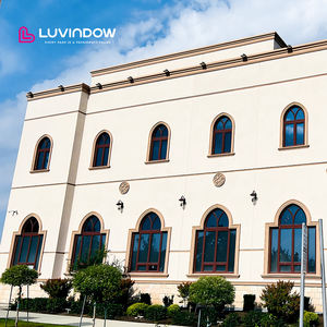 Fenêtres en aluminium rondes décoratives à <span class=keywords><strong>prix</strong></span> d'usine, <span class=keywords><strong>isolation</strong></span> <span class=keywords><strong>phonique</strong></span> moderne, design de <span class=keywords><strong>fenêtre</strong></span> en forme d'arche - Product Image 1