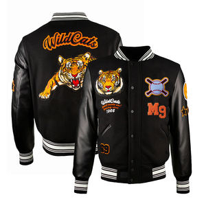 Personnalisé haute tendance Baseball lâche décontracté tendance veste hommes Patch Polyester court Varsity hommes Varsity vestes - Product Image 3