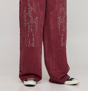 กางเกงยีนส์ทรงหลวมสำหรับผู้ชายผ้าฝ้าย100% สไตล์วินเทจสำหรับฤดูใบไม้ผลิฤดูใบไม้ร่วง - Product Image 2