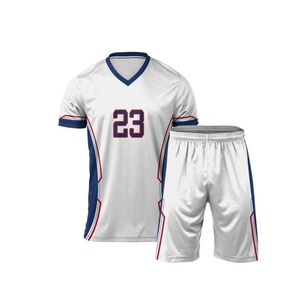 Ensemble d'uniformes de volleyball respirants en polyester 100% Techniques imprimées de conception de logo personnalisé - Product Image 6