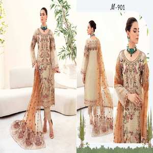 Colección Minhal Organza de Ramsha: Hermosa y Elegante Ropa de Fiesta India y Pakistaní con Bordados Modernos - Product Image 2