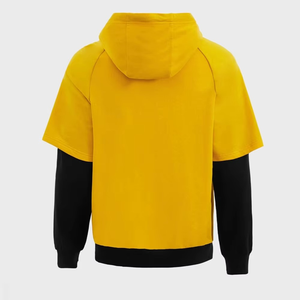 เสื้อฮู้ดกีฬาแบบสวมหัวของผู้ชายลำลองโลโก้ผ้าฝ้ายผสมสีทึบแบบกำหนดเองระบายอากาศได้ใส่สบาย - Product Image 3