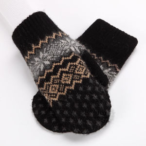 Venta al por mayor de hombres unisex de acrílico guantes de moda de color personalizado cálido suave pantalla táctil guantes de invierno de punto grueso - Product Image 1