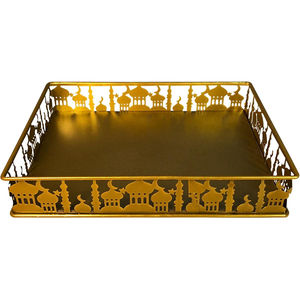 ถาดเสิร์ฟพร้อมถาดโลหะสำหรับตกแต่งแนวสมัยใหม่ถาดเสิร์ฟสำหรับงานเฉลิมฉลอง - Product Image 3