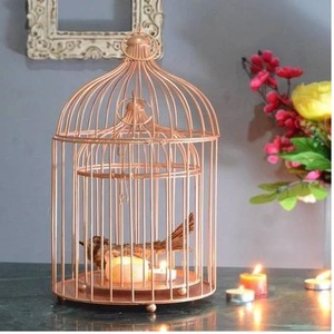 เชิงเทียนโลหะสีทองสำหรับตกแต่งกรงนกที่ใส่เทียนทีไลท์สำหรับตกแต่งบ้านสวนแบบทำด้วยมือแบบอินเดีย - Product Image 6
