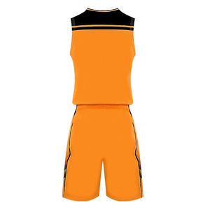 Vêtements de basket-ball Orange pour hommes Vêtements de sport en polyester de haute qualité Respirant New BSCI Outerwear Good Selling Sublimation Printed - Product Image 4