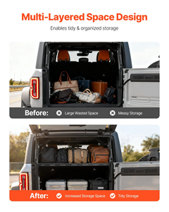 Portaequipajes Trasero para Maletero, para Ford Bronco 2021-2024, Bandeja de Almacenamiento, Portaequipajes, Organizador de Estante Trasero para Camping - Product Image 4