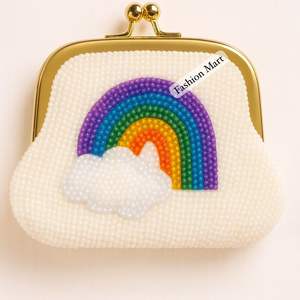 Cute Cartoon <b>Beaded</b> Coin Purse Wholesale Handmade Pearl Pouches With Metal Frame - Product Image 4