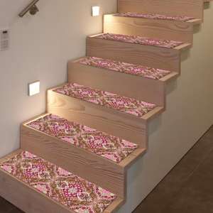 Tapis d'escalier vintage, tapis d'escalier lavable, tapis personnalisé, tapis imprimé - Product Image 5