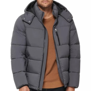 Abrigo acolchado de invierno para hombre personalizado con cuello levantado y plumas de talla grande estilo formal logotipos personalizados chaqueta de moda - Product Image 5