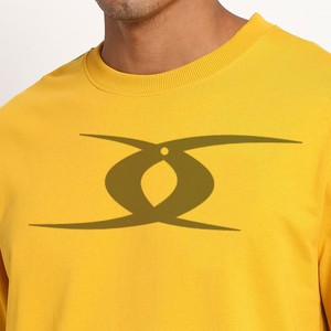 Sweat-shirt thermique jaune à logo personnalisé unisexe Pull à col rond pour hommes pour l'hiver Options de personnalisation de sweat-shirt blanc uni - Product Image 4