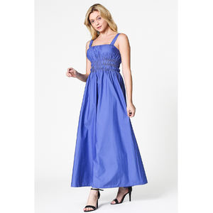 Venta de fábrica Moda de verano Ropa de mujer OEM ODM Sin mangas Maxi vestido Diseño de estilo fluido En la fabricación al por mayor - Product Image 1