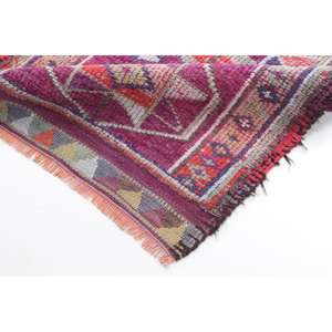 Tapis turc vintage 2,6x11,2 pi (78x340 cm), tapis en laine violette - Product Image 5