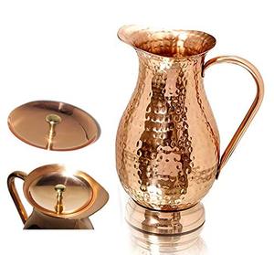 Carafe à eau en cuivre pur à design martelé, très vendue, pour la cuisine et la décoration de table, compatible lave-vaisselle et micro-ondes, pour la maison, les hôtels et les restaurants - Product Image 5