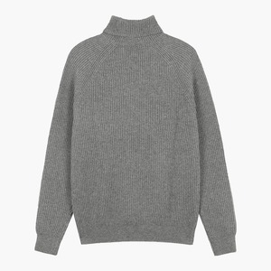 Jersey de punto suave y cálido a la moda, suéter de cuello alto de manga larga para mujeres y hombres, ropa informal de invierno en algodón o lana 100% - Product Image 5