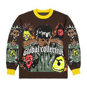 Premium cotton streetwear graphic print oversized fit urban fashion style 100% cotton T-shirt for men loose fit printed - Product Image 4