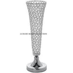 Decoración de mesa chapada en oro martillado Metal Latón Flor Trompeta Calidad de lujo Forma personalizada Jarrones de flores de metal de gran tamaño - Product Image 3