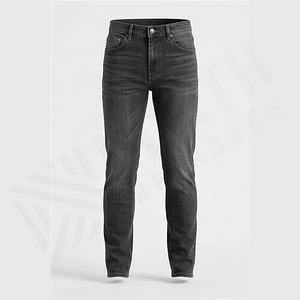 Pantalon en jean baggy streetwear pour homme, coupe ample surdimensionnée vintage, style skate, taille mi-haute, couleur délavée personnalisée, taille plus - Product Image 1