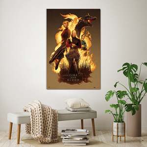 Póster de Pared de la Serie House of the Dragon con Temática de Fuego y Sangre - Product Image 2