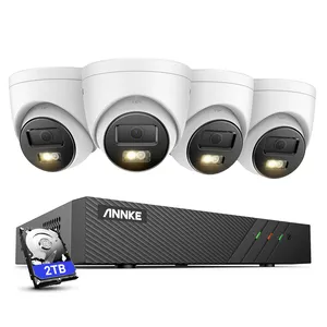 Система видеонаблюдения ANNKE 8CH 3K(5MP) 4 камеры с предустановленным двойным микрофоном 2T HDD