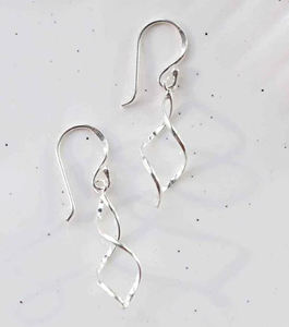 Boucles d'oreilles en argent sterling 925 faites à la main pour femmes, mode, crochet unique, design personnalisé, fabricant de bijoux en argent - Product Image 2