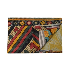 ผ้าห่มเย็บปะติดปะต่อกันแบบเย็บมือขนาดคู่สไตล์อินเดีย,ผ้าห่ม Kantha สไตล์วินเทจแบบใส่กลับด้านได้ดีไซน์หนึ่งสำหรับผ้าห่มและผ้าห่ม - Product Image 3
