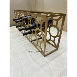 Bouteille de vin en forme de couleur noire enduite de poudre de qualité supérieure en métal fabriqué au mur porte-bouteille de vin support décor à la maison approvisionnement - Product Image 2