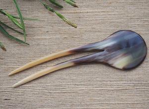 Polished <b>Finish</b> Buffalo Horn <b>Hair</b> Pins for Women's Ox Horn <b>Hair</b> Styling <b>Stick</b> Natural Accessory - Product Image 3