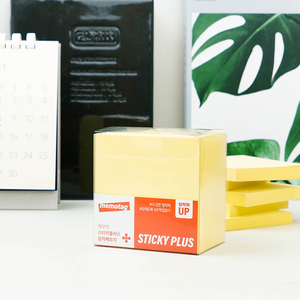 [HansolMTS] Logo personnalisé Sticky PLUS Notes autocollantes Bords non bouclés Écriture lisse Bloc de papier adhésif OEM ODM - Product Image 1