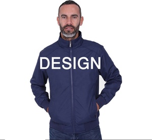 Blouson aviateur à la mode pour hommes Blouson ras du cou en polyester de couleur unie avec poches à la main pour hommes de l'usine du Bangladesh - Product Image 4