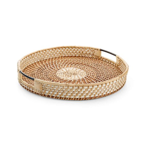 Meilleure vente grand plateau en rotin naturel chocolat taille personnalisée bois acrylique marbre ustensiles de cuisine événements anniversaires cadeau meilleur prix - Product Image 1