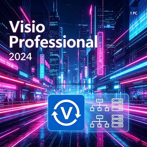 ซอฟต์แวร์ <span class=keywords><strong>Visio</strong></span> Professional 2024 สำหรับสำนักงาน ใบอนุญาตดิจิทัล ใช้งานได้ทั่วโลกตลอดชีพ จัดส่งทันที รองรับการเชื่อมต่อกับบัญชี - Product Image 1