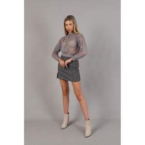 Mini-jupe en cachemire pour femmes, produit en gros - Product Image 6