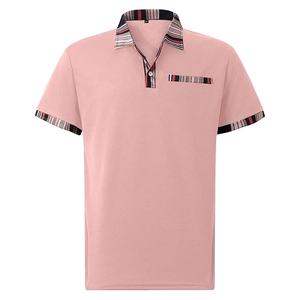 2025 nouveauté hommes formel pour chemises respirant tricoté coton manches courtes Logo personnalisé léger vêtements d'affaires - Product Image 1