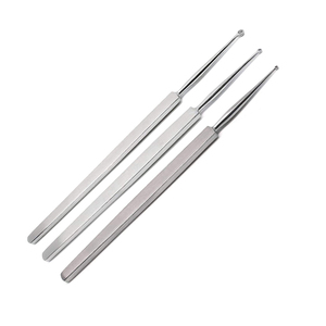 Curetas Dérmicas Profesionales Fox de 6 mm, Acero Inoxidable, Rectas, Afiladas, Instrumentos Quirúrgicos ORL Manuales, Retractores Reutilizables - Product Image 5