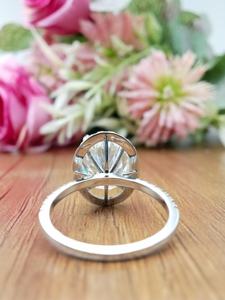 Solid 10K Yellow Gold Fine Jewelry 2.5 CT White Moissanite Round Diamond Engagement Wedding Ring Stylish 925 Silver Set Gift - Product Image 4