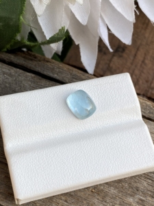 พลอยคาโบชองทรงเบาะพลอยสีฟ้าจากธรรมชาติมีความมันวาวแบบหลวมสำหรับทำเครื่องประดับ2.18กะรัต - Product Image 2