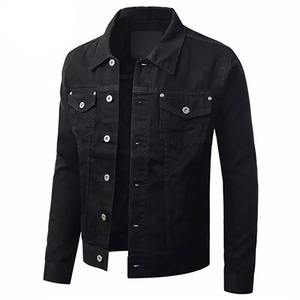 Nouveau Style Jean veste pour hommes Denim Boxy à manches longues blanc Vintage lavage pleine fermeture éclair nous mâle Vintage denim hommes veste - Product Image 1