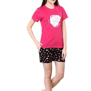 Conjunto de Shorts de Media Manga para Mujer, Camiseta de Media Manga Cómoda y a la Moda con Shorts a Juego - Product Image 2