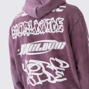 Sweat-shirts à capuche oversize en molleton de coton et polyester 400 g/m² de haute qualité, à épaules tombantes, épais, pour l'hiver, teint uni - Product Image 4