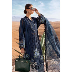 ชุดส่าหรีแบบปากีสถาน ปักลายสวยงาม น้ำหนักเบา 3 ชิ้น ชุดเดรสสำหรับงานเลี้ยงอย่างเป็นทางการสำหรับผู้หญิง สามารถปรับแต่งสี โลโก้ และดีไซน์ได้ตามต้องการ - Product Image 6