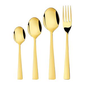 Ensemble de couverts plaqués or miroir, couverts de qualité supérieure pour la maison, la cuisine, les dîners, les fêtes, les restaurants raffinés en Inde - Product Image 5